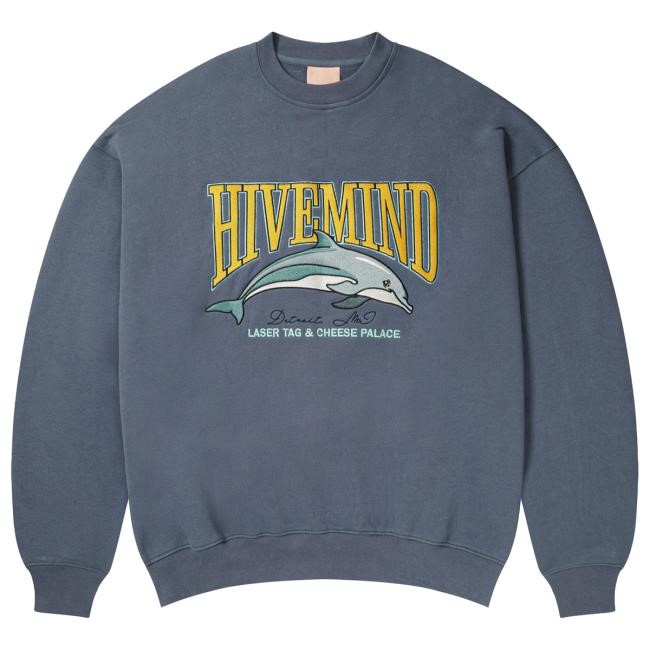 Official Hivemind X Copes Hivemind French Terry Stitched Dolphin Sweatshirts