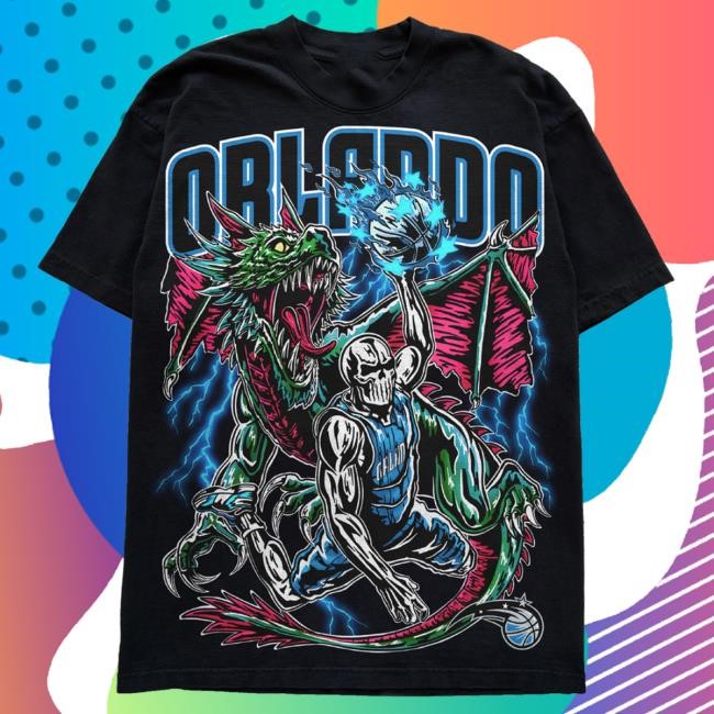 Magic Dragon T Shirt - Black | Warren Lotas Official NBA