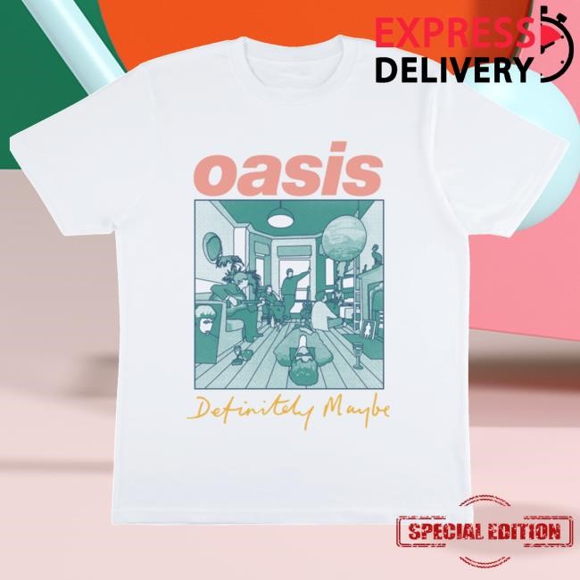 Oasis Official Merch Shop Oasis Definitely Maybe Artwork T Shirt