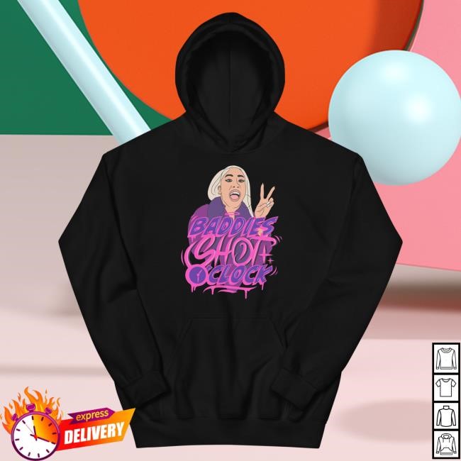 Official Natalie Nunn Apparel Baddies Shot O'clock Unisex Popover Hoodie NatalieNunn