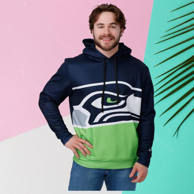 Official Foco Merch Store Shop Foco Seattle Seahawks Bold Logo Crewneck Sweatshirt Foco Apparel Clothing