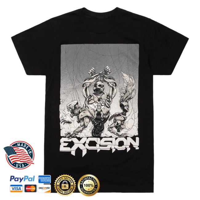 Official Excision Merch Moshpit Unisex Top Shirt Black/Grey