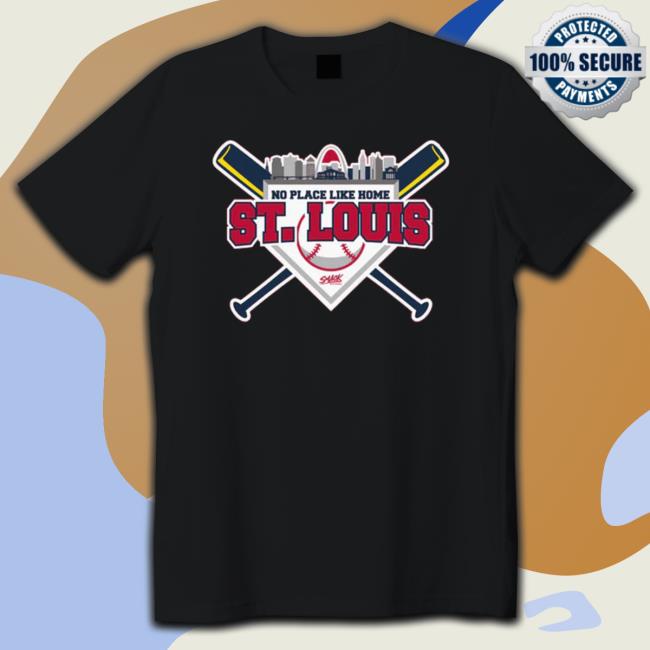Official No Place Like Home St. Louis Baseball Design Smack TShirts
