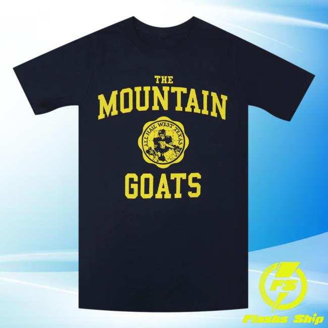 Official Hello Merch The Mountain Goats West Texas Navy Tshirt HelloMerch TheMountainGoats