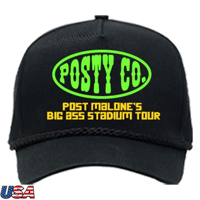 Post Malone Big Ass Stadium Tour Black Cap Official Post Malone Merch Store
