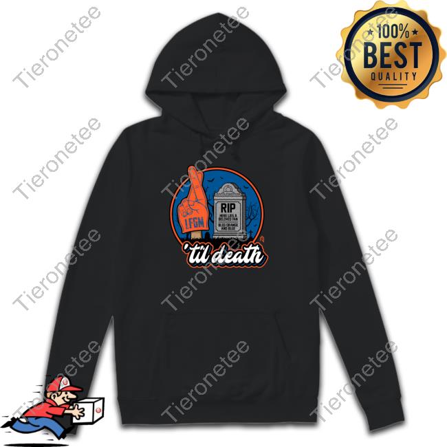 Official Til Death Rip Here Lies A Beloved Fan Bled Orange And Blue T-Shirt