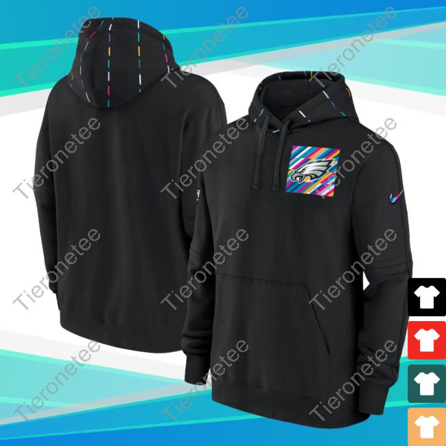 Official PhiladelphiaEagles Clothing Merch Store Shop Black Philadelphia Eagles 2023 Crucial Catch Club Sweatshirt 3D