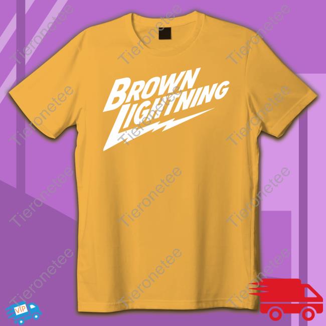 Brown Lightning Long Sleeve T Shirt