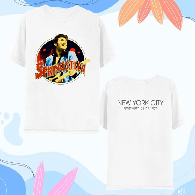 Officia Bruce Springsteen Merch Store Throwback No Nukes White Attractive Shirt
