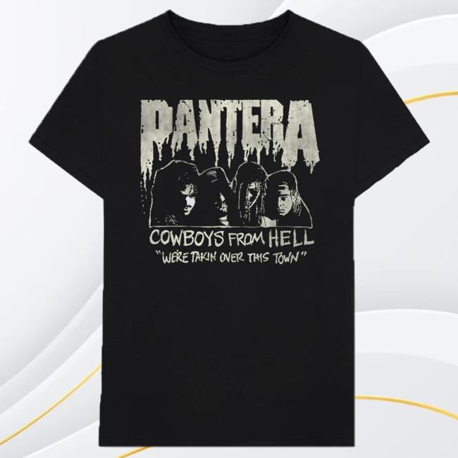Official Pantera Merch Store Pantera Cowboys From Hell Vintage Flyer Shirts