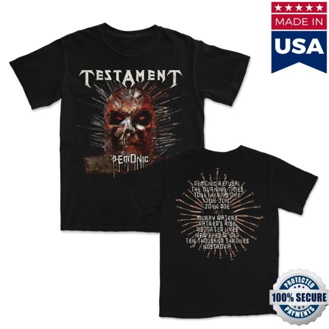 Official Testament Merch Shop Demonic Shirt – Testament