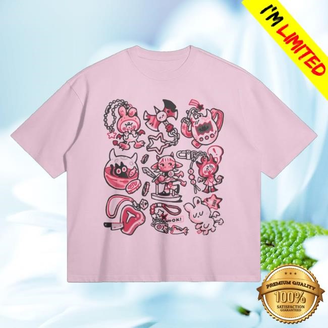 Official Shlorp "TRINKETS" Boxy Tshirt Piggy Pink