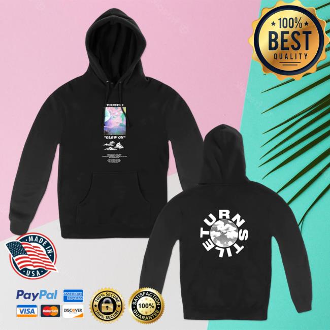 Official Turnstile Merch Turnstile Black "Glow On" Crewneck Sweatshirt