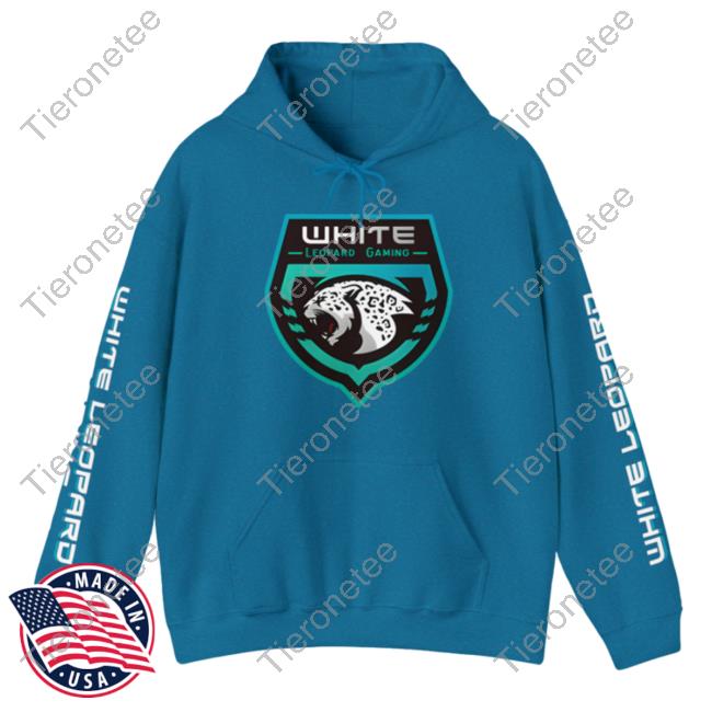 Official Soar Dogg White Leopard Gaming Crew neck Sweatshirt Antique Sapphire