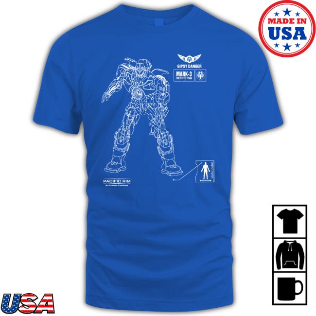 Gipsy Danger Mark 3 Steel Titan Pacific Rim Long Sleeve T Shirt