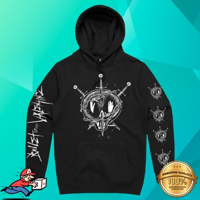 Official Bullet for My Valentine Merch Clothing BFMV Barb Skull Pullover Black Sweater