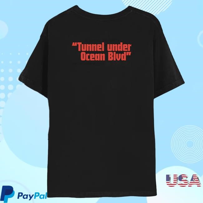 Lana Del Rey Tunnel Under Ocean Blvd Photo Shirts - Black | Lana Del Rey Merch Store Shop Official