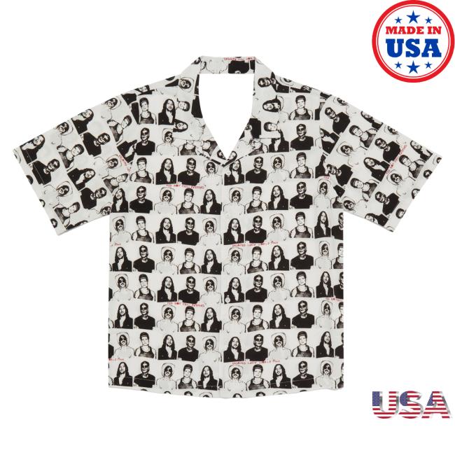 Official Red Hot Chili Peppers Mugshot Leisure Button Up Hot Shirt