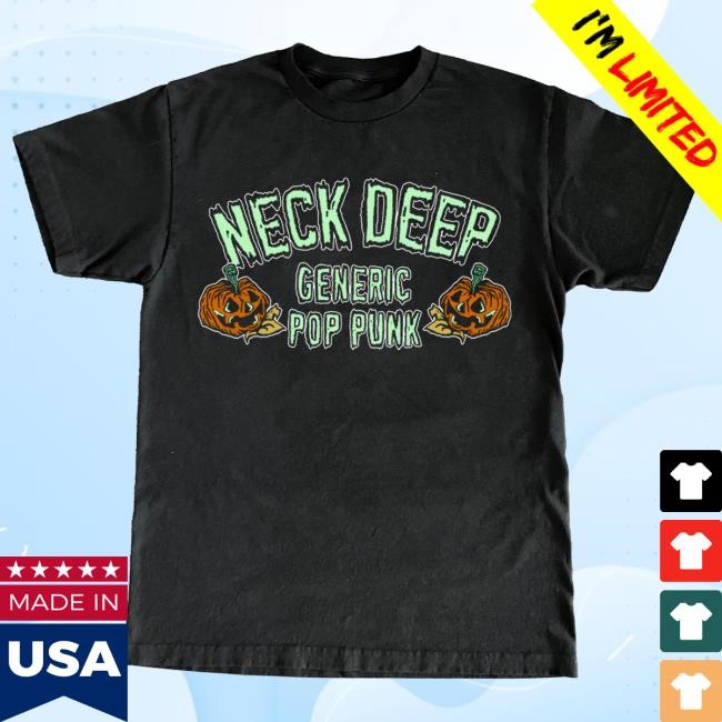 Generic Pop Punk - Pumpkin Edition Short Sleeve Shirt Neck Deep Official Store Merch