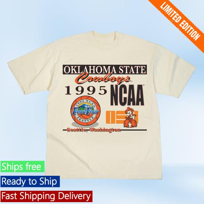 Official Slam Good Merch Oklahoma State Cowboys 1995 Final Four Heavyweight Tshirt