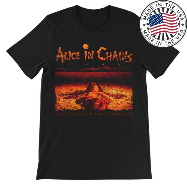 Official Alice In Chains Merch Shop Dirt Album Tracklist New T-Shirt Alice In Chains