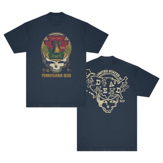 Grateful Dead Pennsylvania United States of Dead Shirt | Grateful Dead Merch Store Official