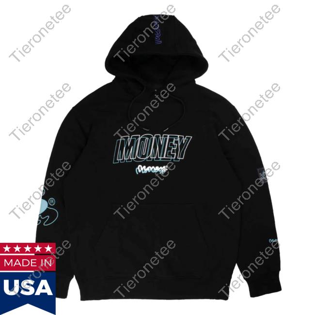 Official Money Clothing Woodland Camo Fill Crewneck Sweatshirt Black