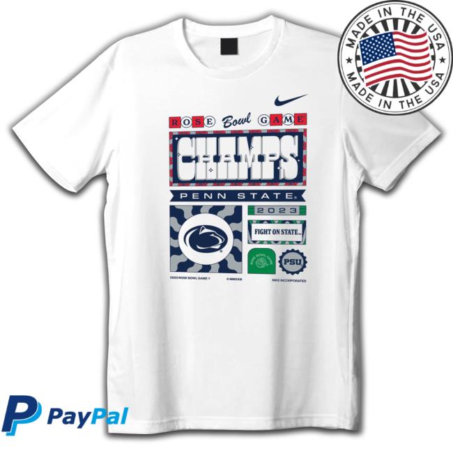 Penn State Nittany Lions 2023 Rose Bowl Champions Locker Room Shirt