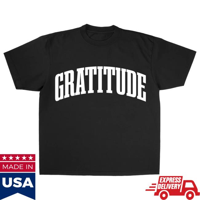 Official Brandon Lake Merch Store Collegiate Gratitude Tee - Black Brandon Lake Apparel Clothing Shop Brandonlake