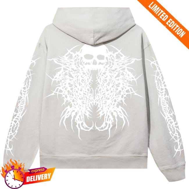 Official Revenge Merch Store Shop Revenge Obsidian Pullover Hoodie Sand/White