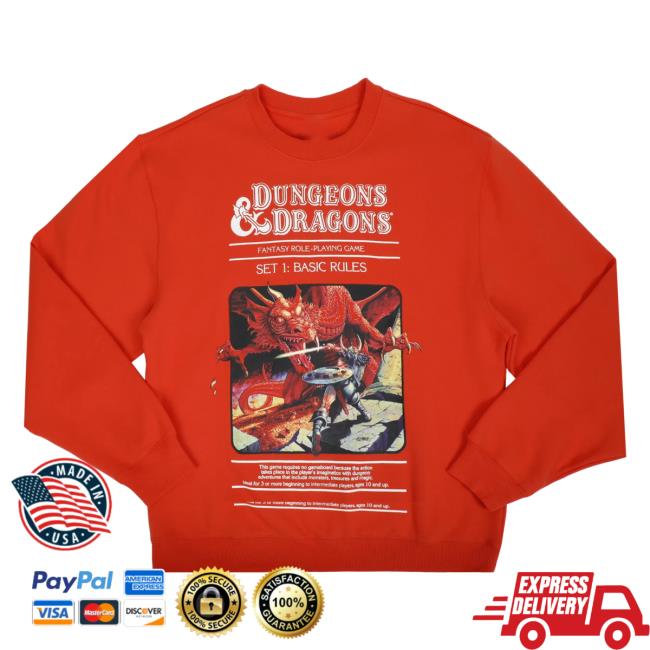 Heroes And Villains Clothing Store Merch Dungeons & Dragons Basic Rules Box Art Sweater HeroesandVillains