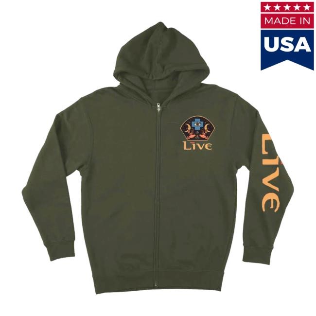 Live Cross Moons Zip Hoodie