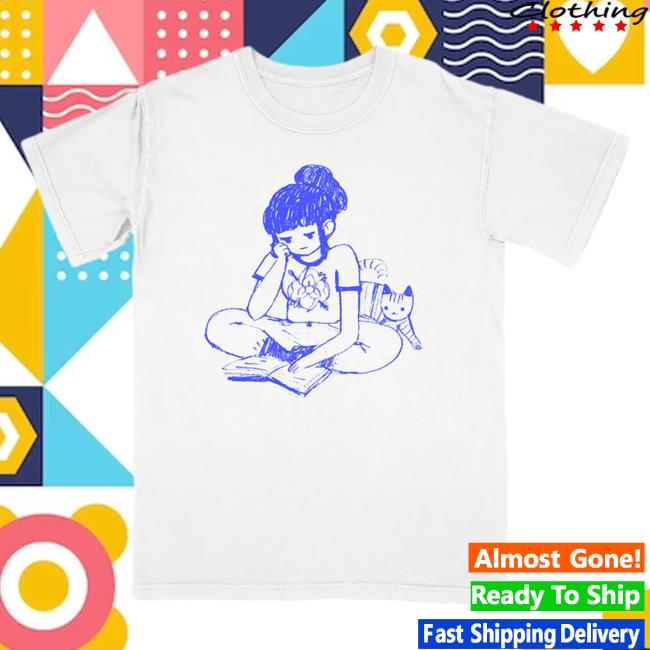 Official Hello Merch La Dispute Girl Reading White Shirts HelloMerch