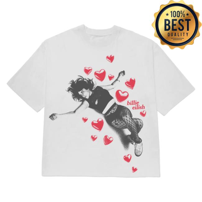Official Billie Eilish Merch Store Shop Billie Eilish Valentine White Hot Shirt