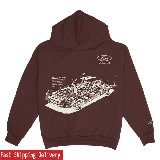 Official Sana Detroit Red Wings Sana Detroit '67 Mustang T-Shirt - Brown