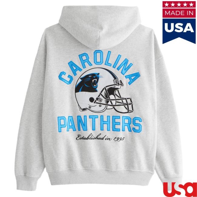 Official Abercrombie And Fitch Carolina Panthers Graphic Popover Hoodie NFL by Abercrombie