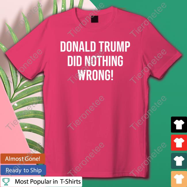 Donald Trump Did Nothing Wrong T Shirt