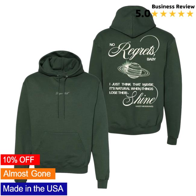 Official Kacey Musgraves Merch Store No Regrets Sweatshirt Kacey Musgraves Apparel Clothing Shop KaceyMusgraves