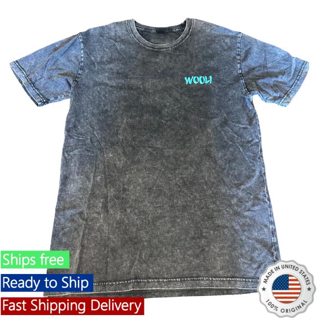 Official Wooli Merch Woolidrop Wooli Black Acid Wash Teal Long-Sleeve Wooli Music