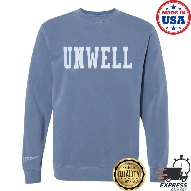Official Call Her Daddy Apparel Clothing Store Shop CHD Merch Unwell Crew neck Blue CallHerDaddy