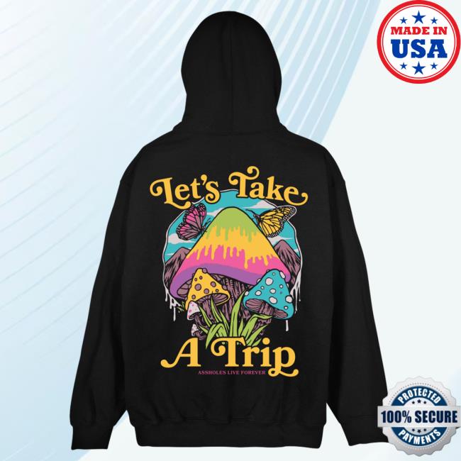 Official Linda Finegold Merch Store Lets Take A Trip Hoody Black Lindafinegold Clothing Shop