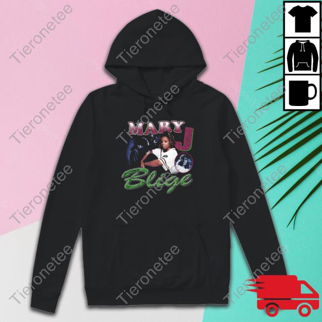 Mary J Blige Merch Mary J Blige Throwback Black T Shirt