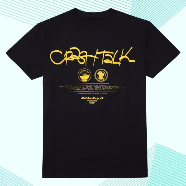 Official Txdxe Merch Store Schoolboy Q Crash Talk S/S Top Shirt (Black) SchoolboyQ