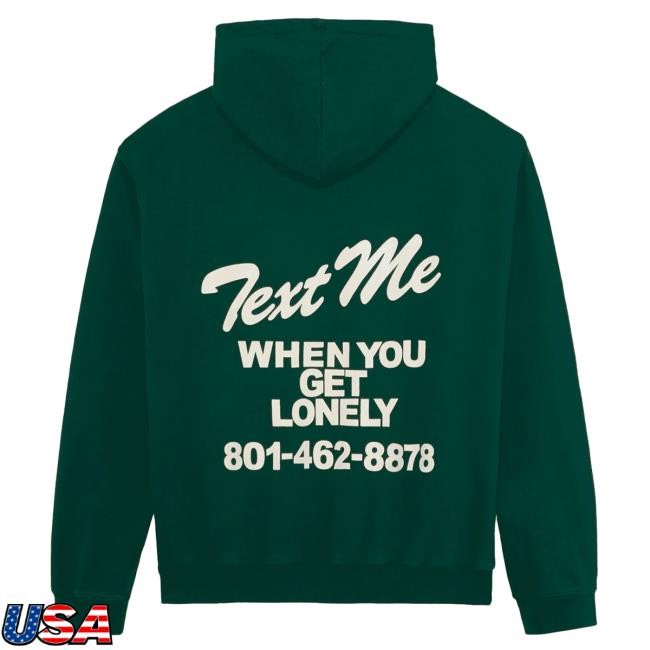 Official Lonely Ghost Apparel Clothing Text Me When You Get Lonely Heavyweight Sweater Green