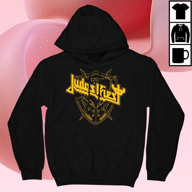 Official MerchBar Judas Priest Invincible Shield Popover Sweatshirt Judas Priest Merch Bar