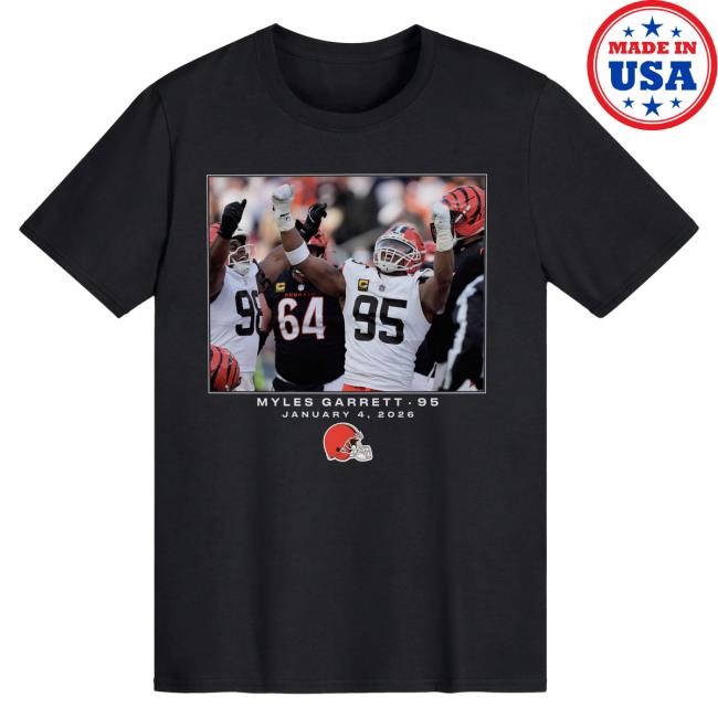 Cleveland Browns NFL Flash Myles Garrett Week 18 Fan Tee Black